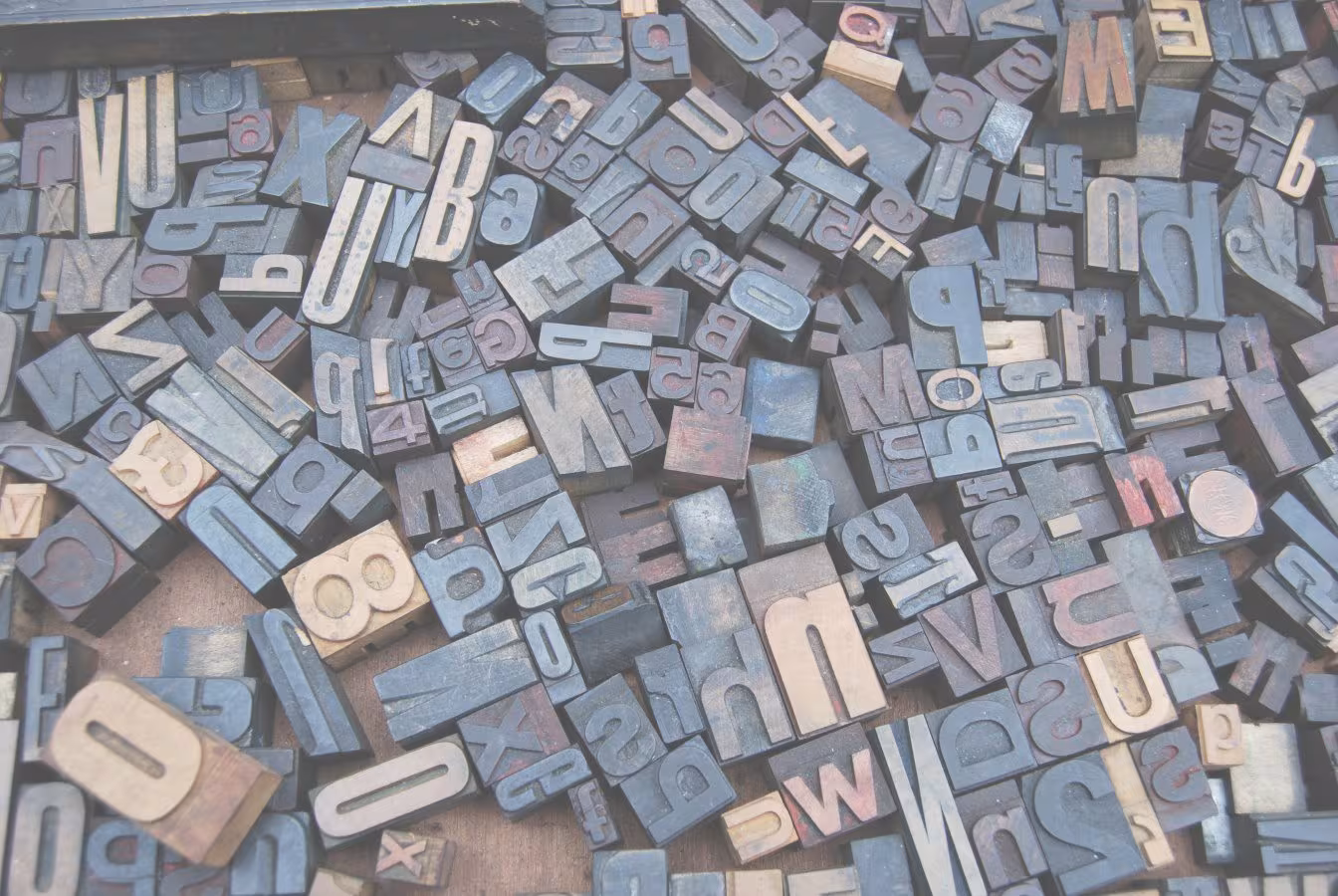 Copywrting services Image shows traditional print letter blocks
