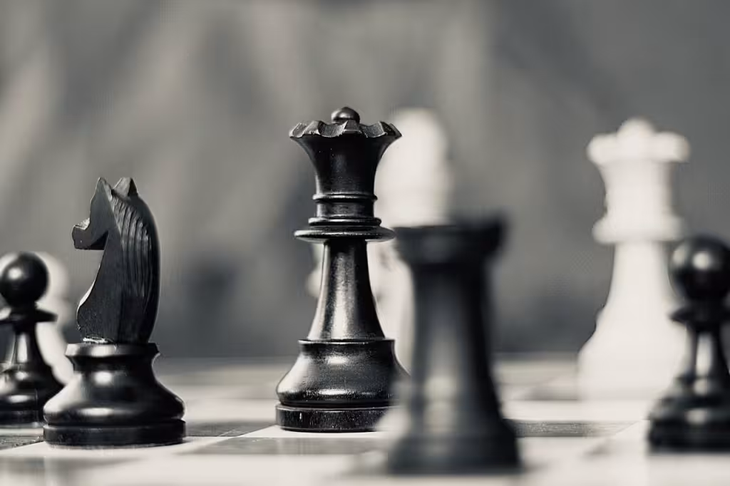 Communications Strategy, depicted by chess pieces and board
